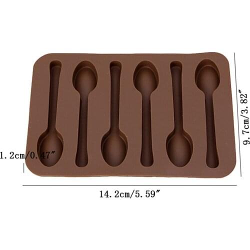 Silicone Baking Mould Spoon Design Chocolate Cake Biscuit Candy Jelly Mold Decor L4MB