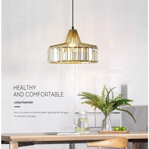 Modern Luxury Crystal LED Pendan creativet Lights Dining Room Decorative Droplight Hanging Lighting Bedroom Ceiling chandeliers