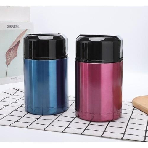 800/1200ml Heat Preservation Lunch Insulation Pot Portable Vacuum Braising Pot Cook Porridge Soup Container Keep Cold Hot