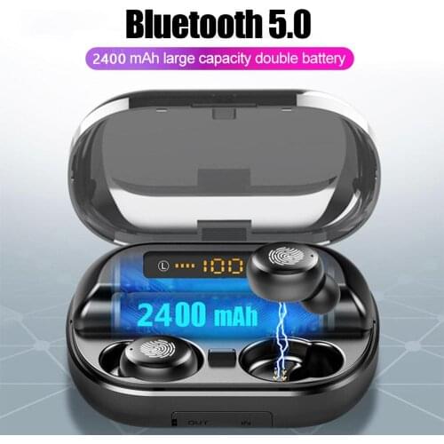V11 TWS 5.0 Bluetooth-compatible 9D Stereo Earphone Wireless Earphones IPX7 Earphones Sport Headphone With 4000mAh Power Bank