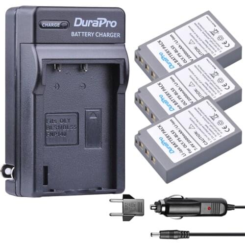 3pc PS BLS-5 BLS5 PS-BLS5 Battery + Car Charger + EU Plug For OLYMPUS E450 E600 E620 EP1 EP2 EP3 EPL1 EPL2 EPL3 EPM2 EPL5 EPL6