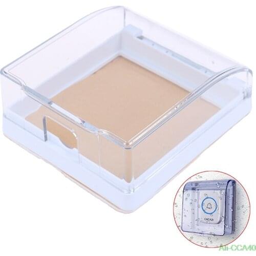 1pcs Bathroom Kitchen Clear Plastic Switch Waterproof Cover Box Wall Light Panel Socket Doorbell Flip Cap High Qulaity