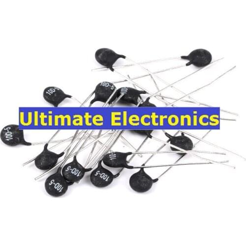 100pcs Thermistor NTC10D-5 10D-5 10D5 5MM Diameter Negative Temperature coefficient