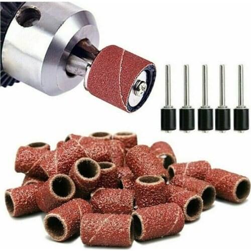 132PCS Sanding Bands Drum Sleeve Grit Mandrel Drum Kit Sandpaper Rotary Tools Accessories With Mandrels Abrasive Sanding Band