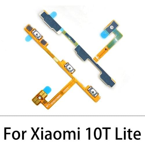 5PCS For Xiaomi Mi 10T Lite Volume Power Switch On Off Side Key Button Flex Cable Replacement Parts