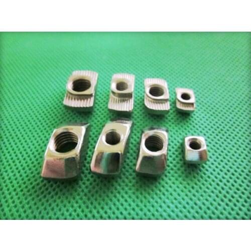 50Pcs M3/M4/M5*10*6 For 20 Series Slot T-nut Sliding T Nut Hammer Drop In Nut Fasten Connector 2020 Aluminum Extrusions