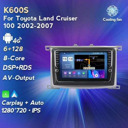 For Toyota Land Cruiser LC 100 2002-2007 Car Radio Multimedia Video Player Navigation GPS Android 11 Carplay 4G LTE WIFI DSP