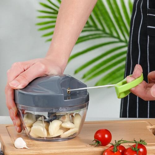 Garlic Crusher Chili Cutter Meat Cut Cooking Machine Manual Mincer Food Kitchen Processors Gadget Accessories Onion Chopper