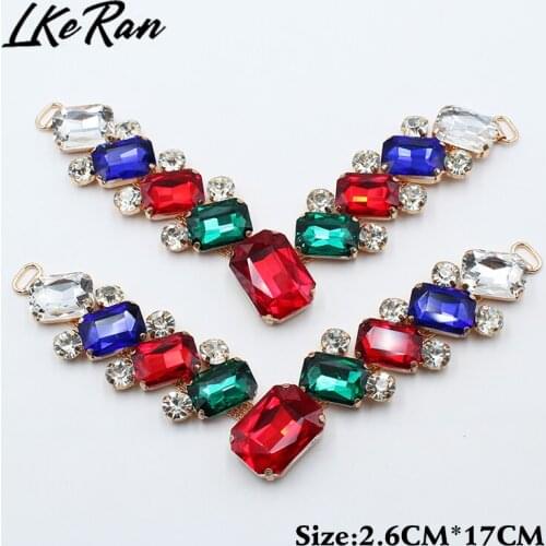 2018 New Charm 105MM Acrylic Chain DIY Garment sewing accessories Metal Crystal Rhinestone bikini Connectors buckle