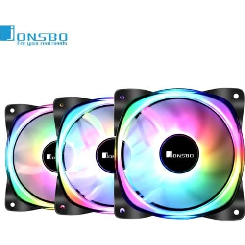 Jonsbo FR-701 Computer PC Case ARGB Fan 120mm 9 Blades Addressable RGB LED 5V 3Pin PWM Chassis Computer Cooler CPU Cooling Fans
