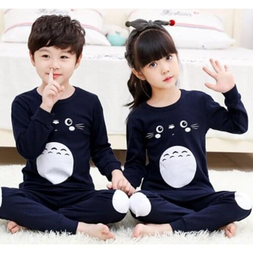 Childrens Pajamas Long Sleeves Cotton Baby Pijamas Suit Autumn Girls Boys Sleepwear Christmas Pyjamas Kids Cartoon Clothing Set