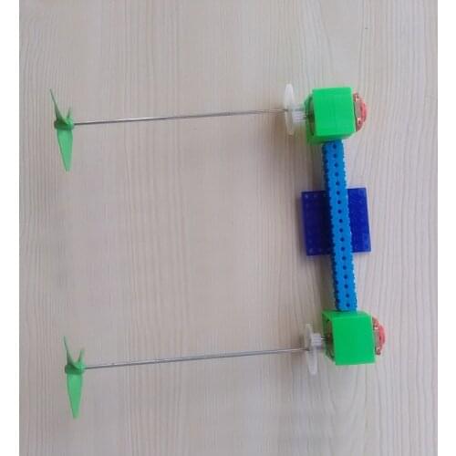 DIY Remote Control Boat Model Parts Dual Motor Drive Shaft Boat Paddle 2*50mm Double Power Propeller Technology Materials