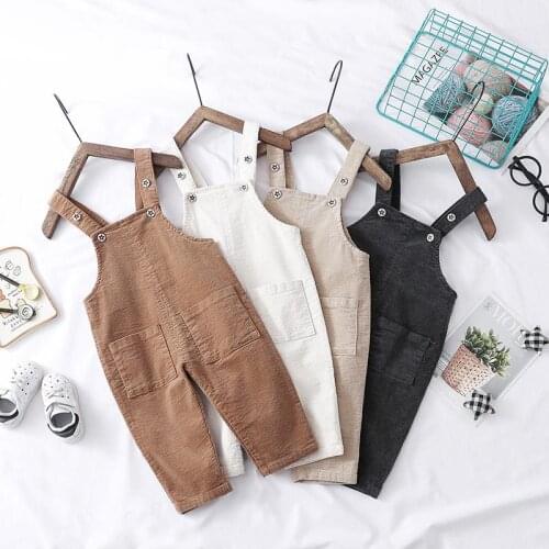 Little Girls Denim Overalls Spring Denim Dungarees Girls Suspender Pants Kids Jumpsuit Children ChildrenS White Corduroy Jeans