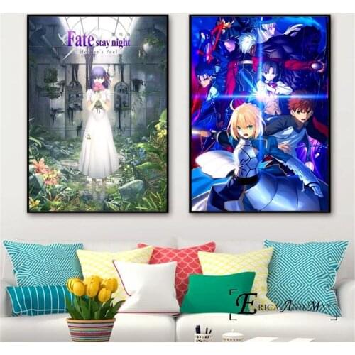 Fate Stay Night Anime Girl Canvas Painting Posters And Prints Wall Art Picture Vintage Poster Decorative Home Decor Cuadros