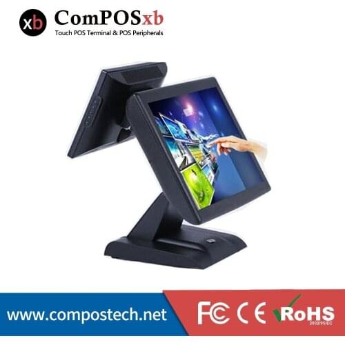 Commercial Dual Screen Cashier Register Touch Screen Pos system 15 inch dual second display all in one pos terminal supermarket