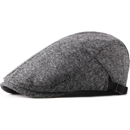 2021 Cotton Spring Summer fashion joker solid color plaid Newsboy Caps Flat Peaked Cap Men and Women Painter Beret Hats 124