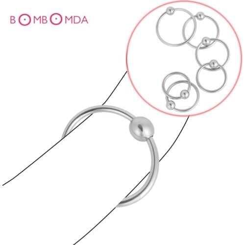 Sex Penis Rings Stainless Steel Penis Erection Rings Delaying Ejaculation Cock Rings Penis Enlargement Man Lock Ejaculation Toys