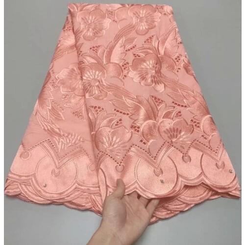 Red Swiss Lace 2021 High Quality African Dry Lace Fabric Embroidery Swiss Voile Lace In Switzerland For Party Dress Sew