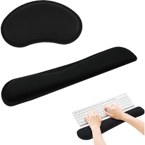 Mechanical Keyboard Wrist Rest Pad Mouse Wrist Rest Pad Ergonomic Memory Foam Set Comfort Mouse Pad For Office Computer Laptop