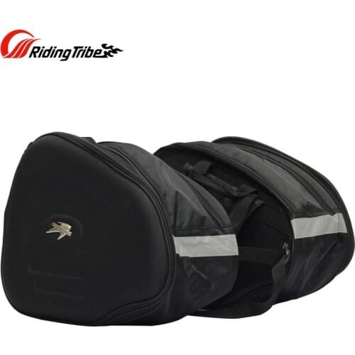 Riding Tribe Pro-biker Motorcycle Saddlebag Motorbike Helmet Luggage Oxford Bag WITH Bag Rain Cover