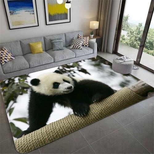 Wild Panda Carpet Kids Room For Boys Soft Crawling Mat 3D Animal Carpet Living Room Entrance Mat Floor Carpet For Bedroom