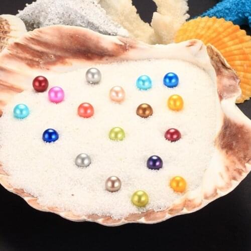 6-8mm Natural Colorful Freshwater Pearl,Fine Near Round Dyed Pearl Beads Jewelry,Oyster Pearl DIY Strong Light High Luster