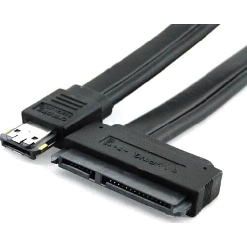 New Dual Power eSATA USB 12V 5V Combo to 22Pin SATA USB Hard Disk Cable