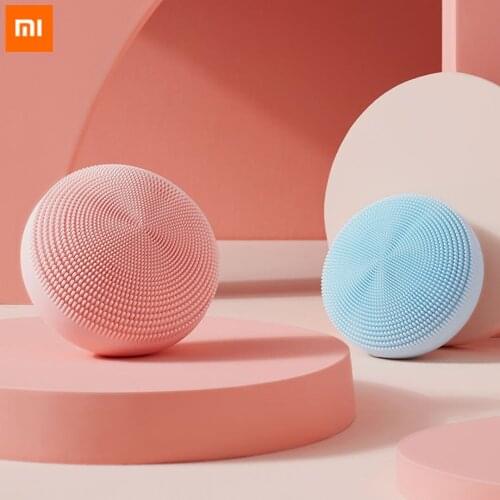 Original Xiaomi Electric Face Cleansing Brush Ultrasonic Skin Scrubber Silicone Sonic Vibrator Cleaner facial cleaning Device