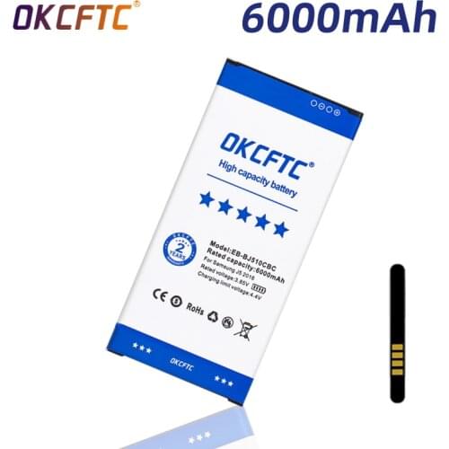 Orginal EB-BJ510CBC EB-BJ510CBE 6000mAh Battery For Samsung Galaxy J5 2016 Edition J5 2016 J510 J510FN J510F j5108 j5109