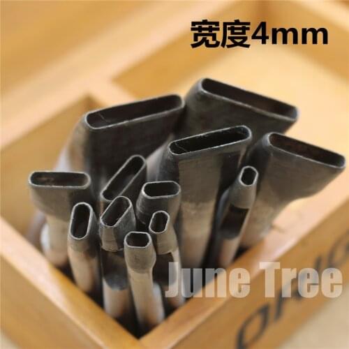 Handmade leather DIY tools strap One shape cowhide punch oval shape punch 4mm width DG0224