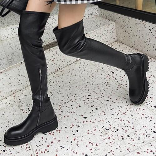 Dovereiss Fashion Womens Shoes Winter Sexy suede Elegant sexy Sheep suede Concise Mature Round toe Over the knee boots 34-40