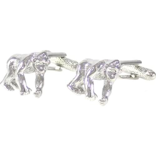 Silver Tone Animal Gorilla Cufflinks Fathers Day Dad Birthday Gifts Cuff Links