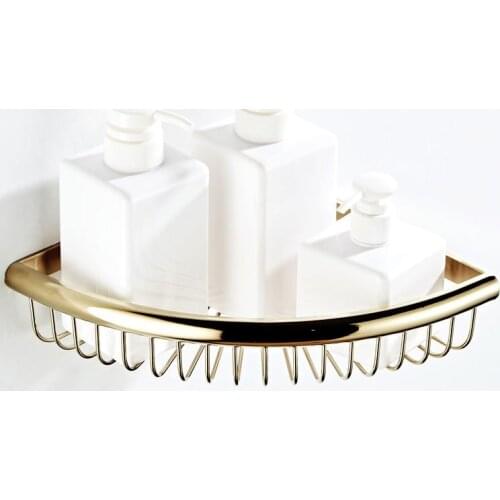 Corner Basket Wholesale Sanitary Ware Hanging Bathroom Single Layer Bathroom Corner Basket with Wide Side Corner Basket