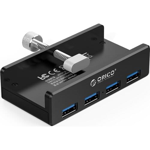ORICO MH4PU/MH4PU-P Clip-type USB 3.0 Type A HUB Adapter Aluminum 4 Ports USB Multi Splitter for Laptop Desktop Dock Station Com