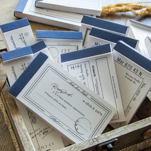 Vintage Life record Series Notepad Message Note Stick Notes Memo Pad Diary Stationary Flakes Scrapbook Decorative Sticky Note