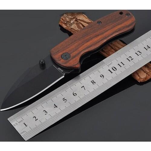 High Quality Tactical 58HRC 3CR13 Blade + Wooden Handle Folding Blade Knives Hunting Outdoor Camping Survival Pocket Knife Tools