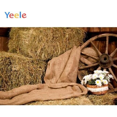 Yeele Autumn Rural Farm Barn Haystack Wheel Scene Baby Child Photography Backgrounds Custom Photographic Backdrop Photo Studio