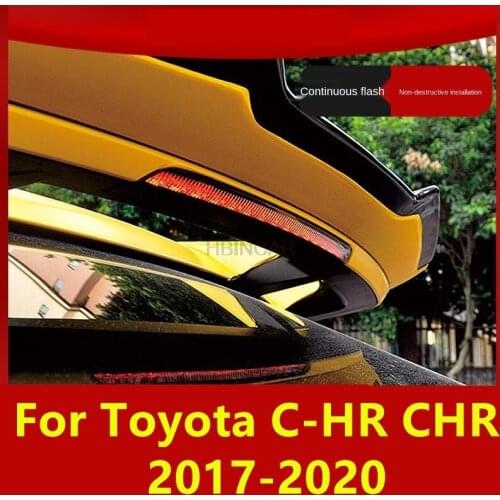 For Toyota C-HR CHR 2017-2020 Tail brake light Modified light bar LED brake light Defense Rear-end chase tail Tail door brake
