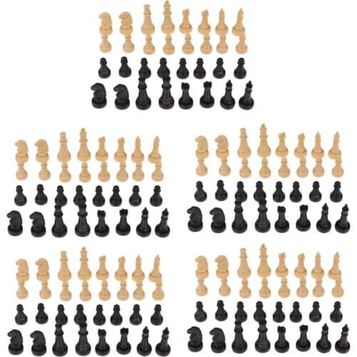 160pcs Plastic Chess Pieces Board Game Pawns - 1.9 Inch King Tournament Chess Set for Chess Board Games