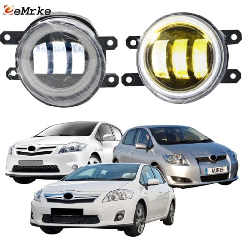 2x Led Angel Eye DRL for Toyota Auris E150 HSD 2007 '08 '09 '10 2011 2012 LED Fog Lights Lamp Lens Daytime Running Light