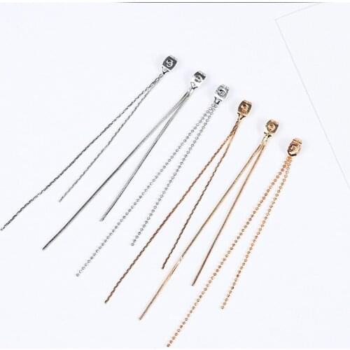 85mm Back Earrings Line Chain Tassel Ear Study Making Accessories Jewelry Connector