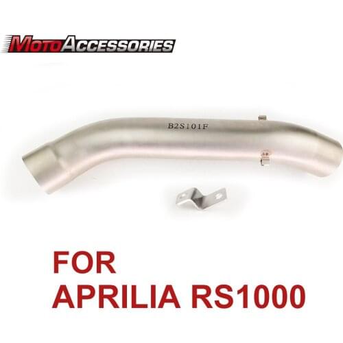 APRILIA Motorcycle Exhaust Middle Pipe Link Pipes Slip On Section Muffler For APRILIA RS1000 2013 2014 2015