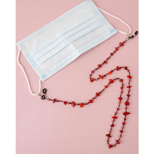 Bohemian Colorful Natural Semi-Precious Stone Glasses Chain Fashion Handmade Beaded Reading Sunglasses Strap Neck Rope