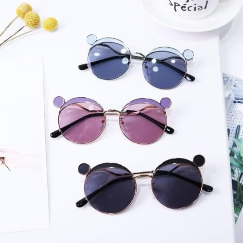 Childrens sunglasses round frame mouse cute personality boys and girls baby sunglasses anti-UV fashion