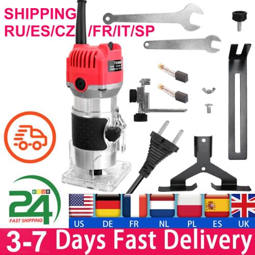 KKmoon 220V 800W Electric Trimmer Woodworking Hand Router Tools for Carpentry 30000r/min Huter Power Tools Electric Trimmer