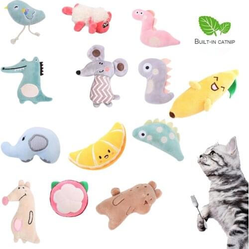 Catnip Cat Toys Interactive Soft Plush Stuffed Chew Teeth Cleaning Pet Toys Cute Cat Mint Funny katten speelgoed Pet Products