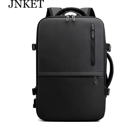 JNKET New Fashion Men Backpack Waterproof Expanded Backpacks Laptop Bagpack School Bags Business Large Capacity Backpacks