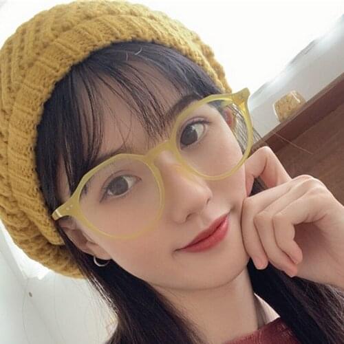 Classic Plastic Anti-blue Light Clear Lens Glasses Frames for Women Vintage Round Computer Game Glasses Frame Men