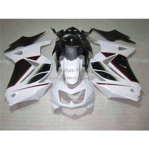 Injection mold Fairing kit for Kawasaki ninja EX250 08 09 10 11-14 250r 2008 2009-2014 white black motorcycle fairings set BL37