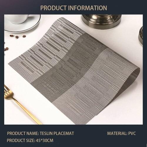 Western Placemat Non-slip Bedroom Dinning Table Insulation Bowl Mat Kitchen Accessories Cup Coaster 45 30CM Soft Oil Resistant